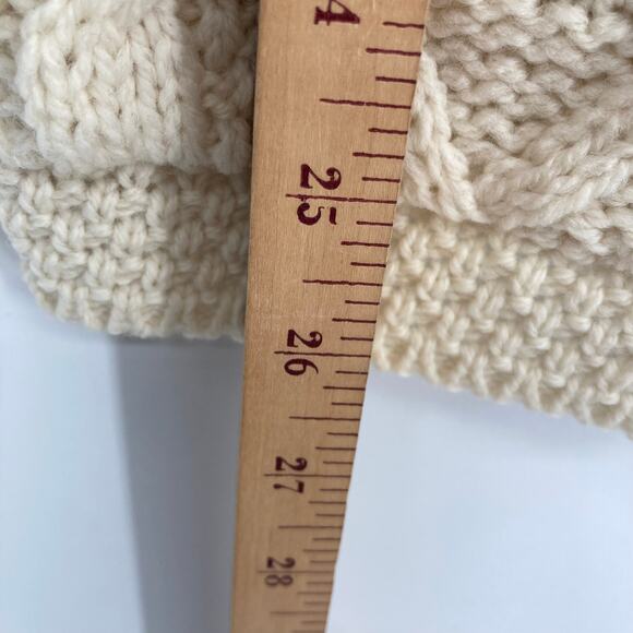 Aran Crafts Wool Cable Knit Button Cardigan Fisherman Old Money Ivory NEW XS - Picture 13 of 13